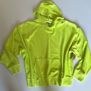 Pink Victorias Secret oversized pullover hoodie neon lime